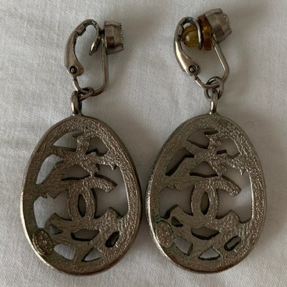 Chanel Swarovski CC Starburst Earrings - Picture 8 of 8